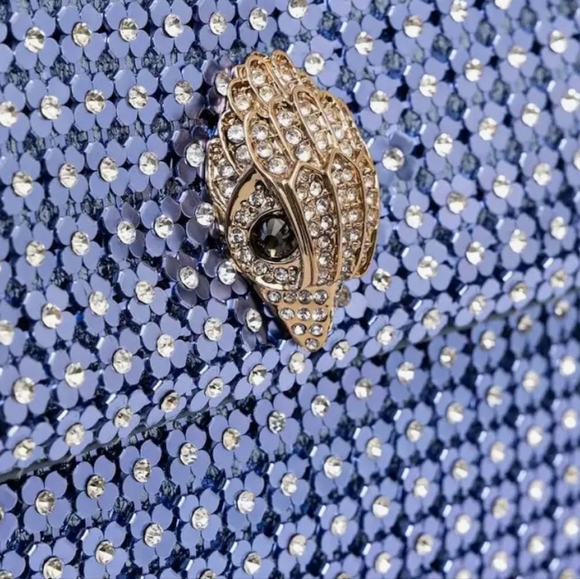 NWT Kurt Geiger London Blue Party Flower Mini Bag + Dusty - Picture 7 of 10